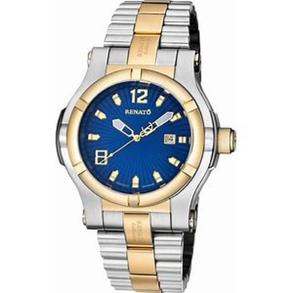 Renato Limited Edition T-Rex 50mm Swiss ETA 2824 Quartz Two-Tone Blue Dial - Picture 3 of 10